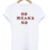 No Means No Tshirt Back