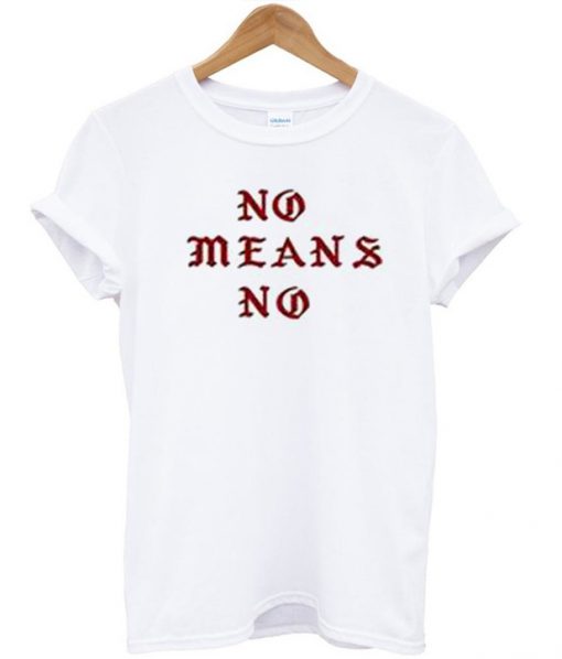 No Means No Tshirt Back