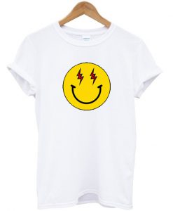 Smile lightning t shirt back