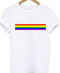 rainbow line T shirt