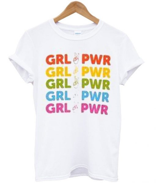 Girl Power Rainbow T Shirt