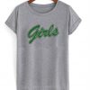Girls green letters T shirt