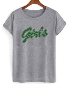 Girls green letters T shirt