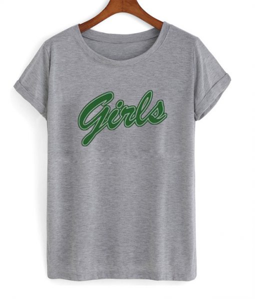 Girls green letters T shirt