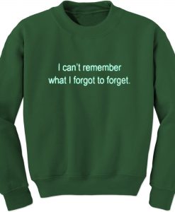 I can't remember what i forgot to forget sweatshirt