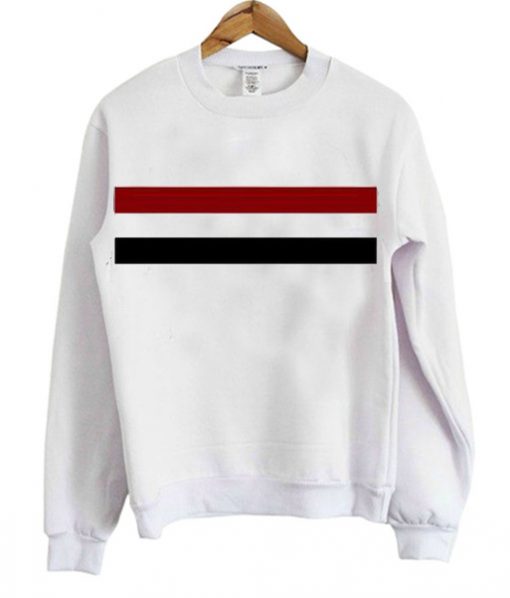 Red and Black Stripe Sweatshirt