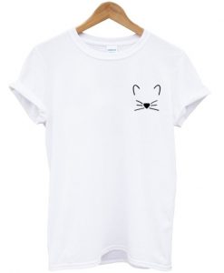 kitten pocket logo t shirt