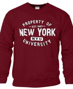 property of new york university sweatshirt