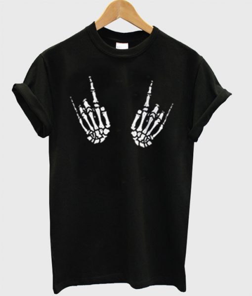 skeleton rock hand t-shirt