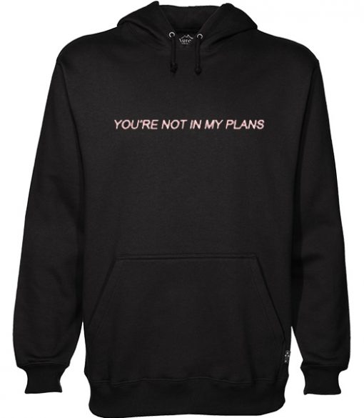 you're not in my plans hoodie