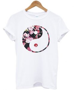 Flower ying yang unisex T-shirt