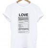 Love Nutrition Facts T-Shirt