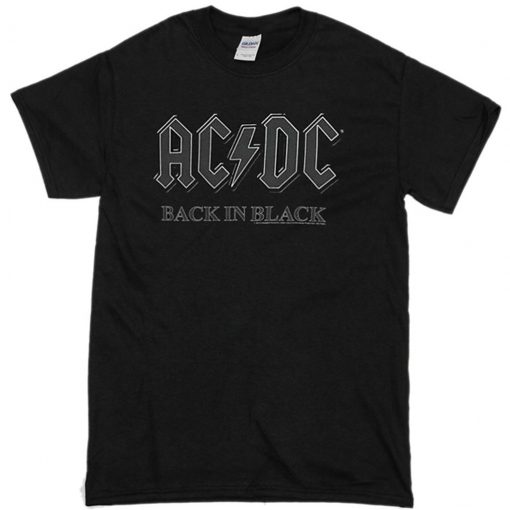 acdc back in black t-shirt