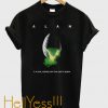 alan alien in space no body can hear you in space t-shirt