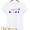 californa rebel USA t-shirt