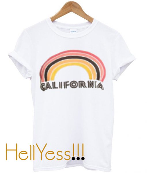 california rainbow t-shirt