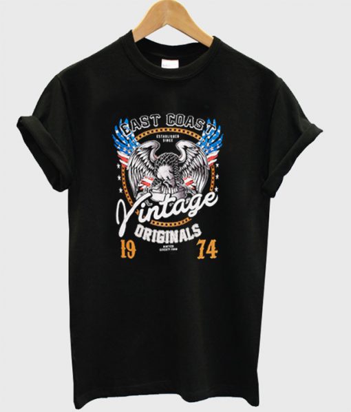 east coast 1974 vintage original t shirt