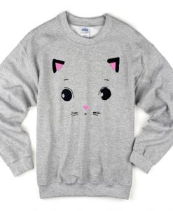 face cat cute Unisex Sweatshirts