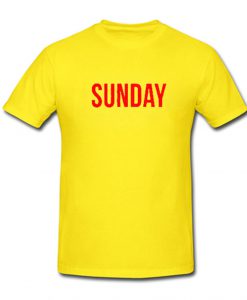 sunday yellow tshirt