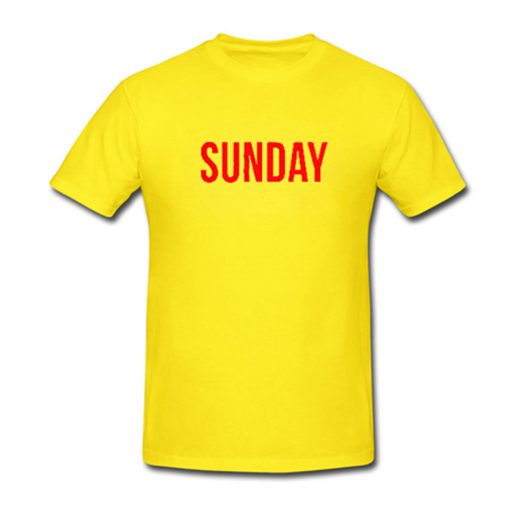 sunday yellow tshirt