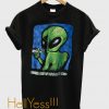 90s Distressed Smoking Alien Grunge T-Shirt