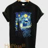 Blue Phone booth starry the night T-Shirt