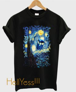 Blue Phone booth starry the night T-Shirt