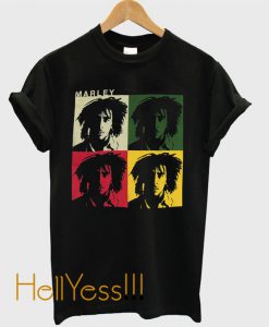 Bob Marley Faces Black T-Shirt
