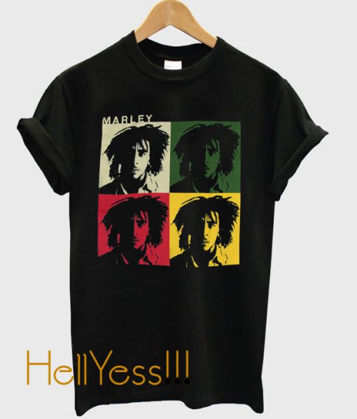 Bob Marley Faces Black T-Shirt