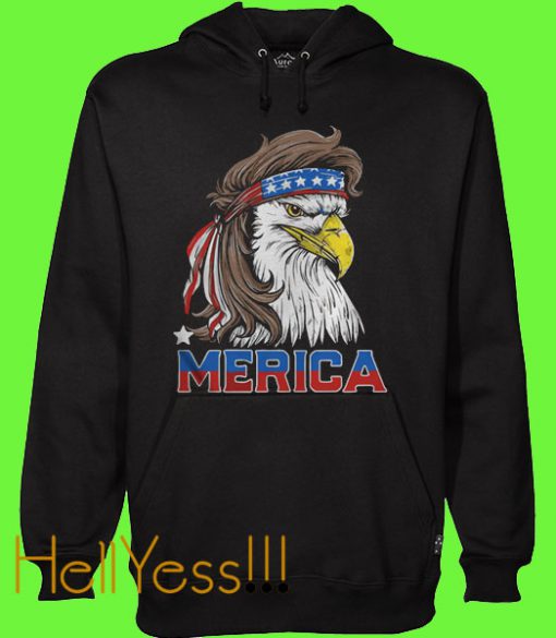 Eagle Mullet America flag Hoodie