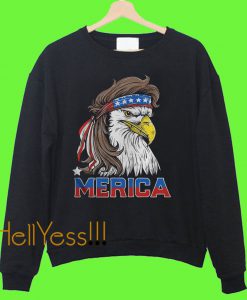 Eagle Mullet America flag Sweatshirt