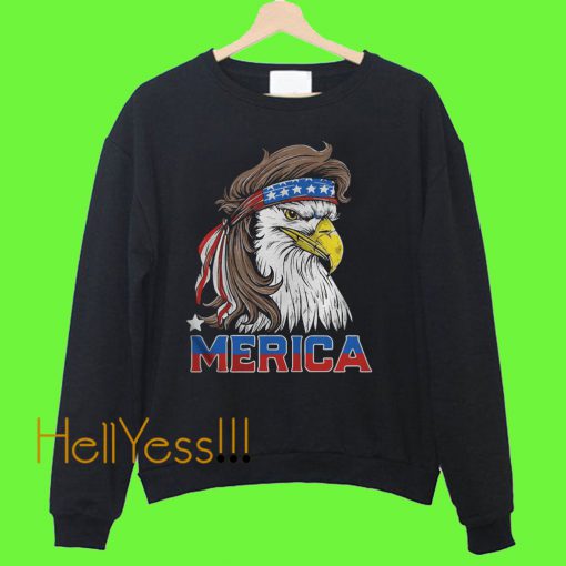 Eagle Mullet America flag Sweatshirt