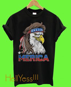 Eagle Mullet America flag T Shirt