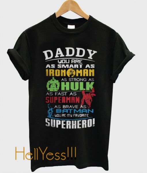 Father’s Day Super Hero Marvel T Shirt