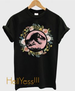 Floral Jurassic Park T Shirt