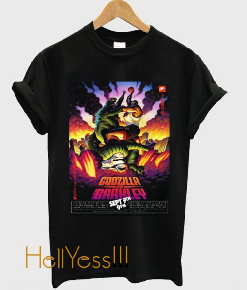 Godzilla Vs. Charles Barkley Poster T-Shirt