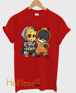 Groot Batman Chibi T Shirt