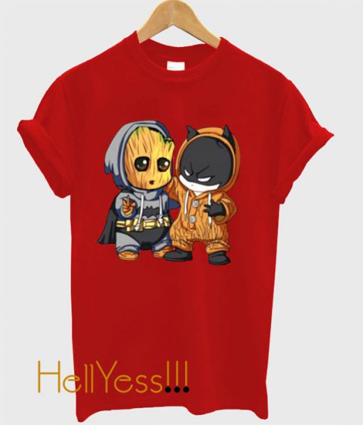 Groot Batman Chibi T Shirt