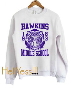 Hawkins Middle School Tigers 1983 Crewneck Sweatshirt