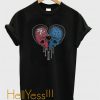 Los Angeles and San Francisco dodgers skull love t shirt