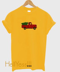 Red Truck in Yellow t shirt