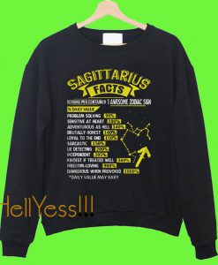 Sagittarius facts serving per container 1 awesome zodiac sign Sweatshirt