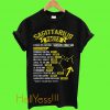 Sagittarius facts serving per container 1 awesome zodiac sign T Shirt