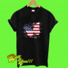 Butterfly America Flag T Shirt