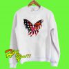 Butterfly American Flag Sweatshirt
