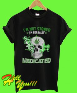 Cannabis Leaves Skull T Shirt