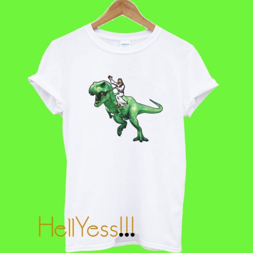 Jesus Riding a Dinosaur T shirt