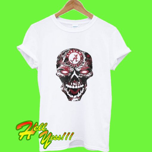 Skull Alabama Crimson Tide football T Shirt