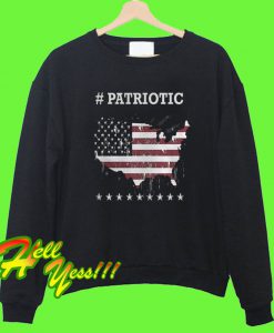 Patriotic Hashtag Flag 4th of July America Sweatshirt