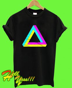 Penrose Triangle CMYK Geometric T Shirt